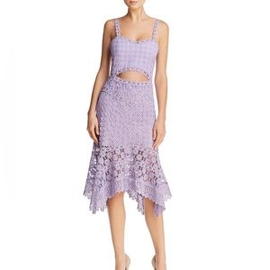Alice and Olivia purple mid length dress